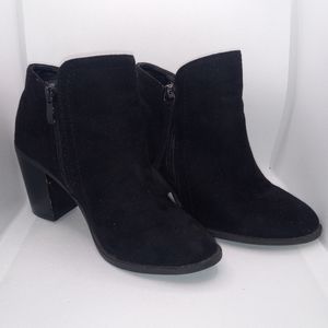 Top Moda Side Zipper Chunky Stacked Block Heel Ankle Boots